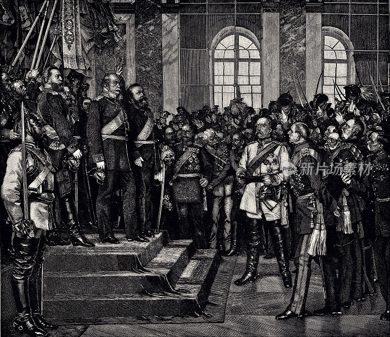 1871年1月18日:德意志帝国在凡尔赛的公告- xxxl有很多细节-